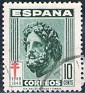 Spain - 1948 - Pro Tuberculosos - 10 CTS - Verde - España, Tren - Edifil 1041 - Pro Tuberculosos. Cruz de Lorena en Carmín Esculapio - 0